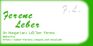 ferenc leber business card